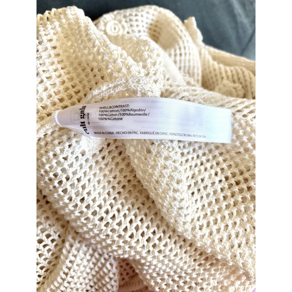 Cult Gaia $798 Vermeer Dress Crochet Flower Cotton Yarn Maxi Bachlorette Bridal - Picture 11 of 11